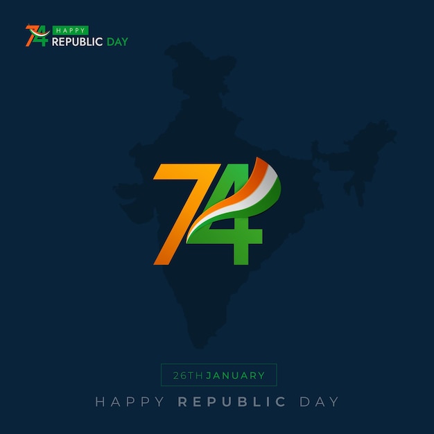 26 January India Republic Day 74th Celebration Social Media Post