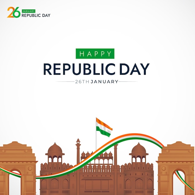 26 January India Republic Day 74th Celebration Social Media Post