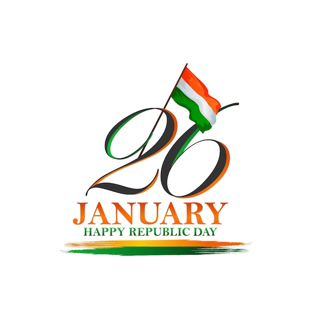 26 january republic day celebration card