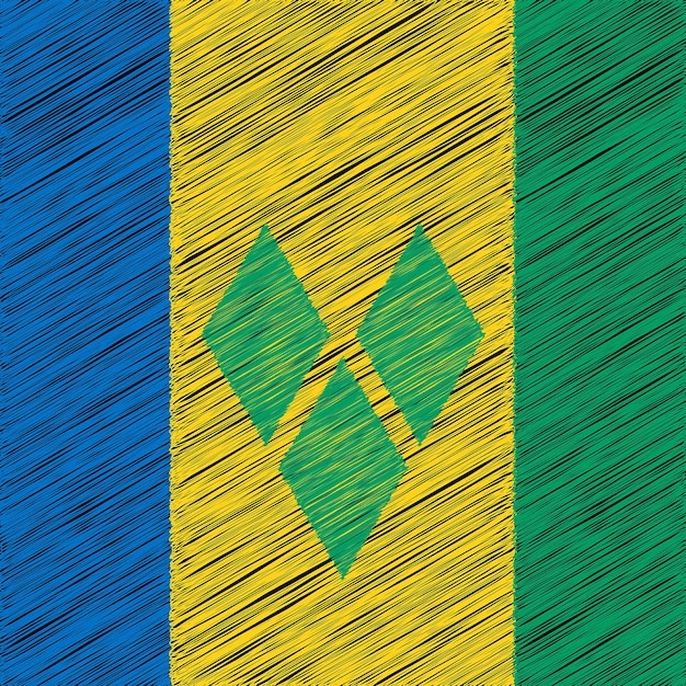 27 October Saint Vincent and the Grenadines Independence Day Flag Design