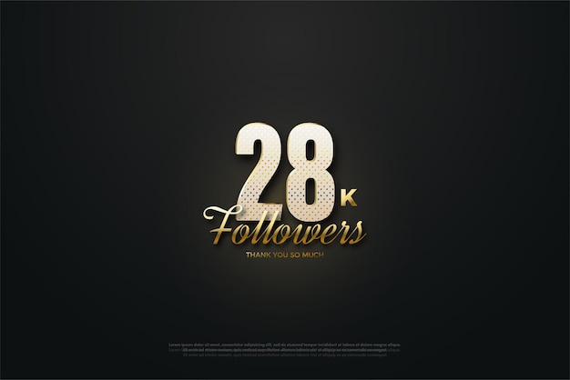 28k followers with beautiful golden light effect.