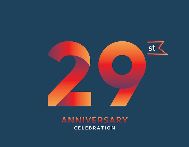 29st anniversary colorful