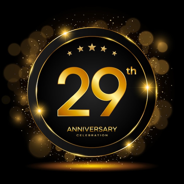 29th Anniversary Celebration Golden Anniversary Template Design Vector Template illustration