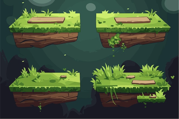 2d Game Assets Background Platforms Tileset