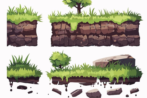 2d Game Assets Background Platforms Tileset