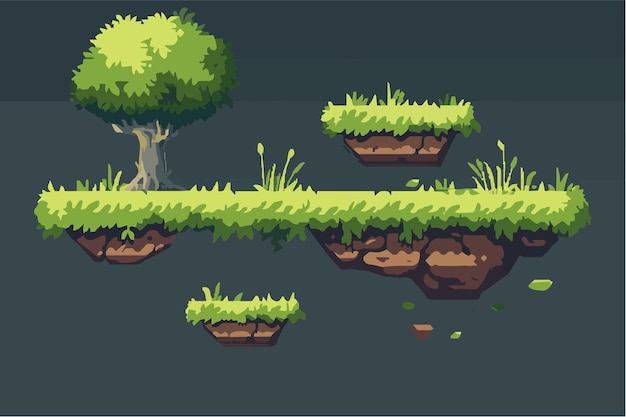 2d Game Assets Background Platforms Tileset