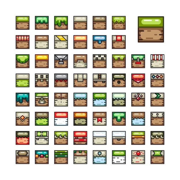 2D tile sets for video game