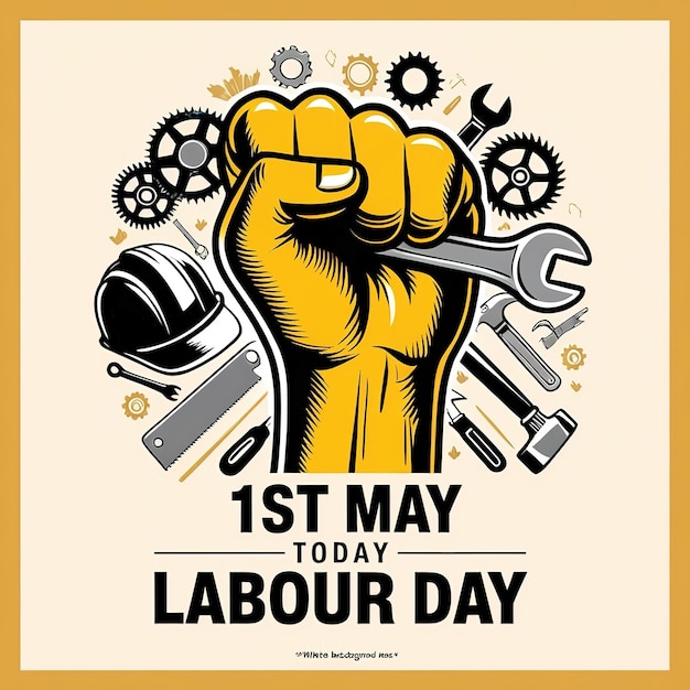 2d vector illustration for design labor day for worker and safety tools 1 may