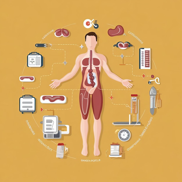 Vector 2d vector illustration of a healthcare and medicine healthcare planning heart health campaign