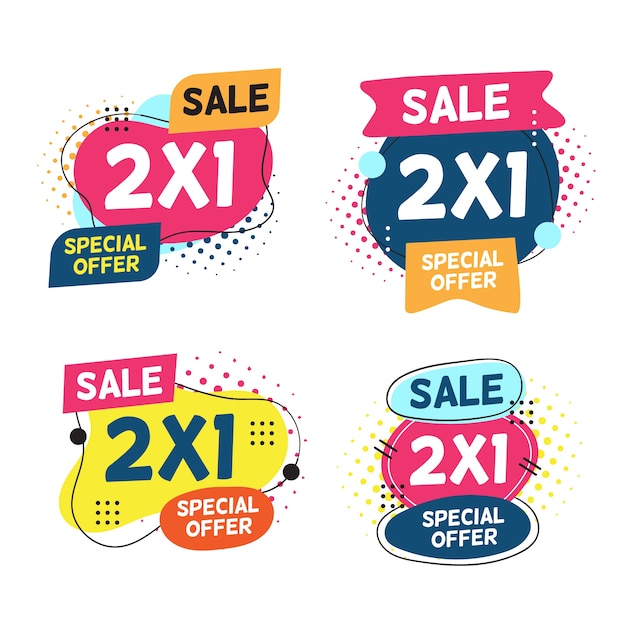 2x1 promotion labels