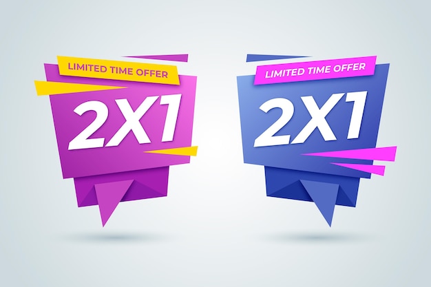 2x1 promotion labels