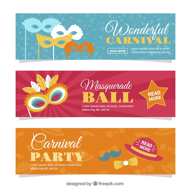 3 banners for carnival