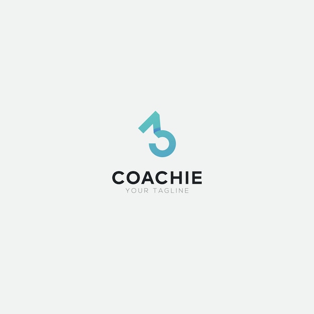 3 C letter for coach logo simple and modern