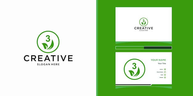 3 leaf logo design