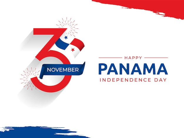 3 november panama independence day background vector image