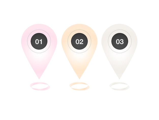 3 options or steps. Can be used for process diagram, presentations, workflow layout Vector illustration with 3 steps Infographic. Circles with arrows. Template, diagram, graph, chart, presentation