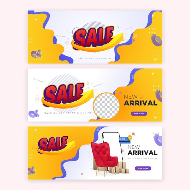 3 sale offer editable banner vector template sale vector banner set 1