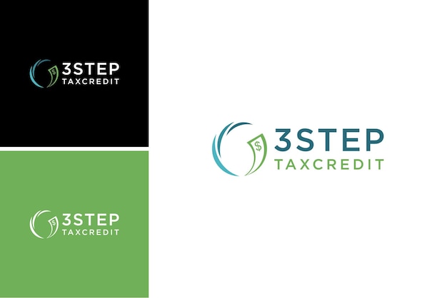 3 step process tax accounting and bookkeeping logo design