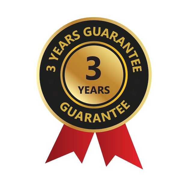 3  years guarantee trust badge logo