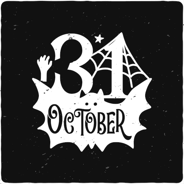 31 October Halloween sign design