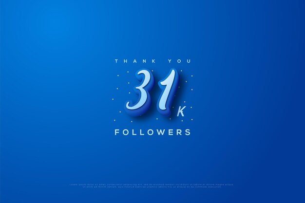 31k followers with squishy celebratory numbers.