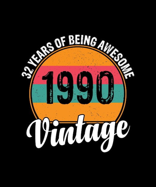 32 Year Old Gifts Vintage 1990 Limited Edition 32nd Birthday T-Shirt