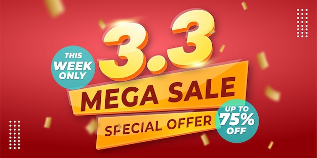 33 Mega sale banner template