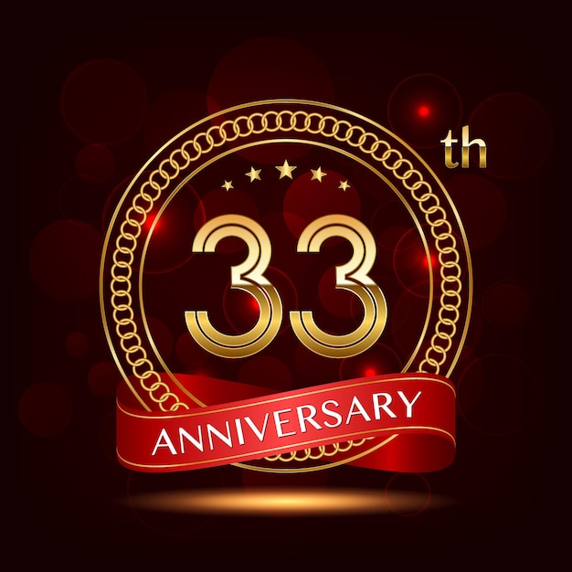 33th Anniversary logo design