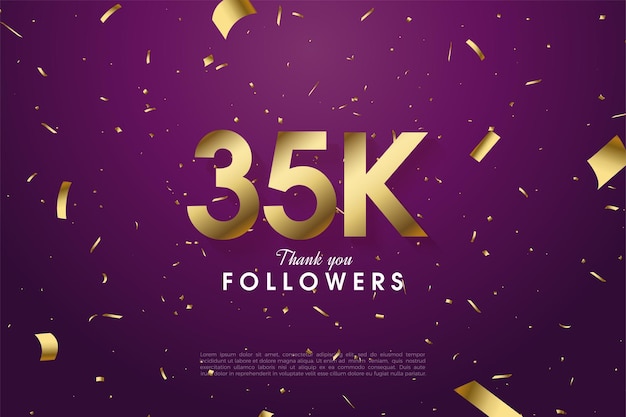 35k followers with flat gold numbers.