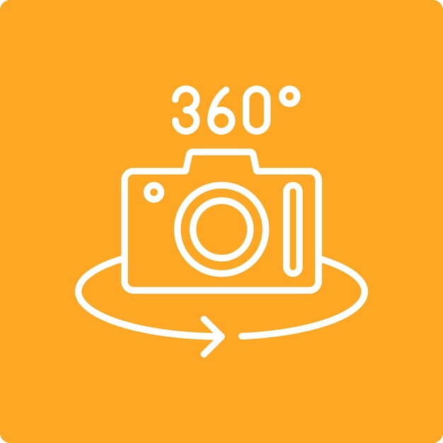 Vector 360 camera icon