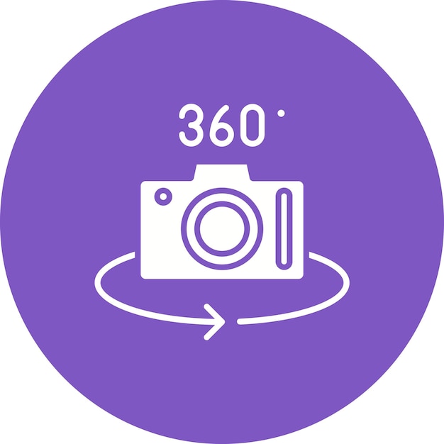 Vector 360 camera icon