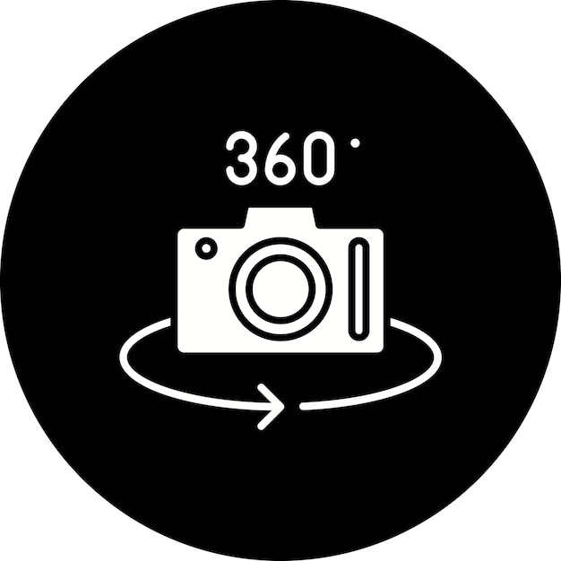 Vector 360 camera icon