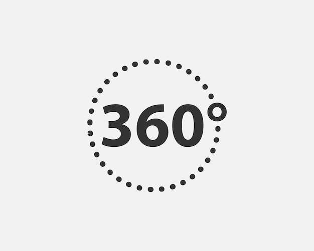 360 degree view vector icon. Signs and symbol for websites, web design, mobile app.