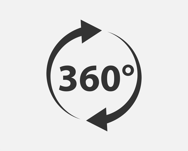 Vector 360 degree view vector icon. signs and symbol for websites, web design, mobile app.