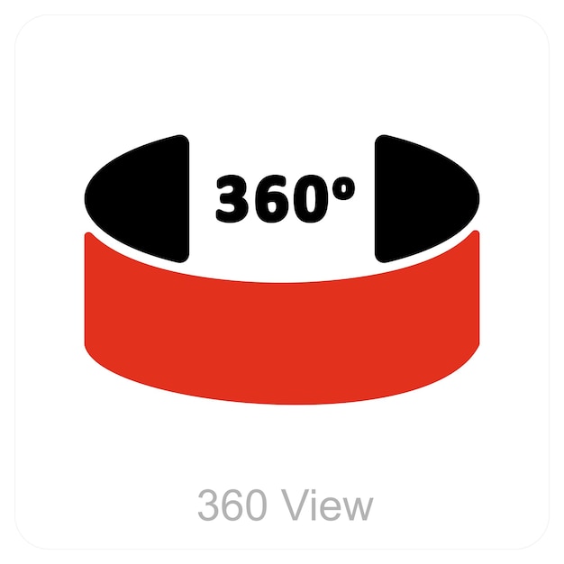 360 View and view icon concept