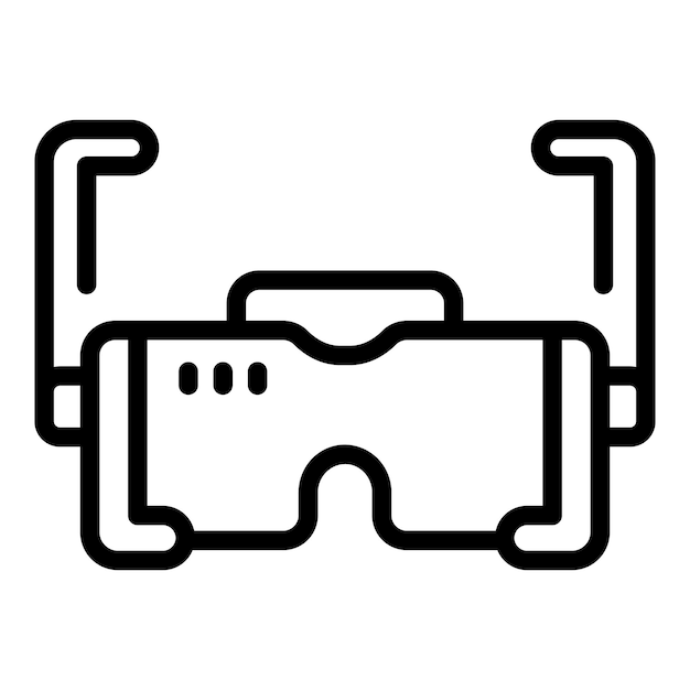 360 vr glasses icon outline vector Digital platform Virtual tour