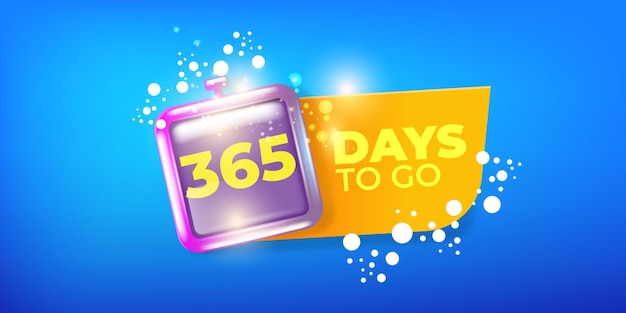 365 days to go banner design template