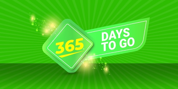 365 days to go banner design template