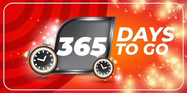 365 days to go banner design template