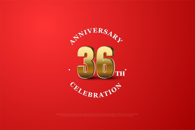 36th anniversary with standing figure illustration.