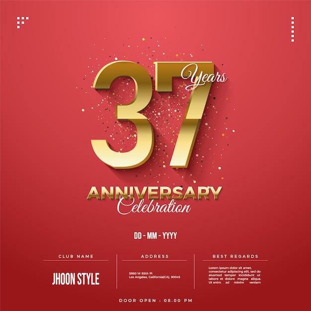 37th anniversary celebration poster.