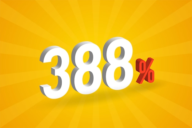 388 discount 3D text for sells and promotion