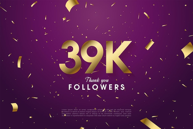 39k followers on a purple background.