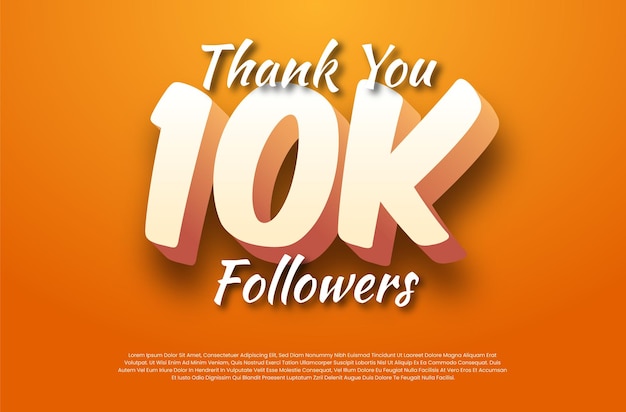 3d 10k followers with numbers