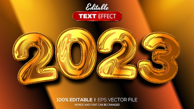 3D 2023 text effect Editable text effect