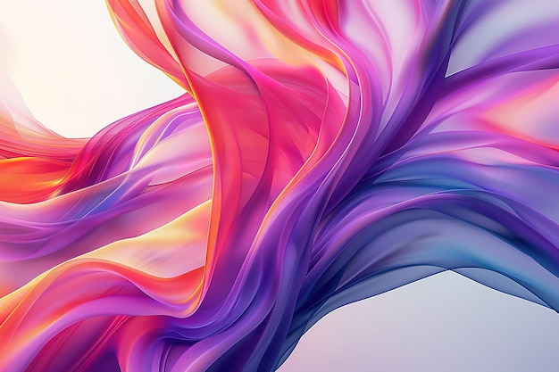 3d abstract colorful background with shape lines in curvy lines Futuristic modern rainbow illus