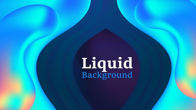 3D abstract geometric Liquid color background design, Fluid color vibrant gradient background Vector