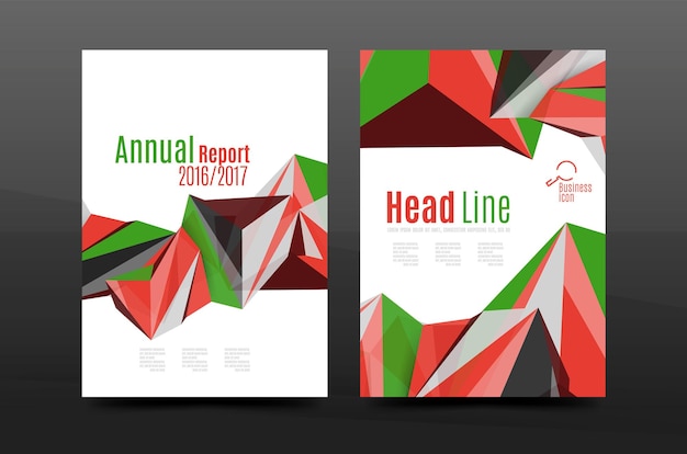 3d abstract geometric shapes Modern minimal composition Business annual report cover design