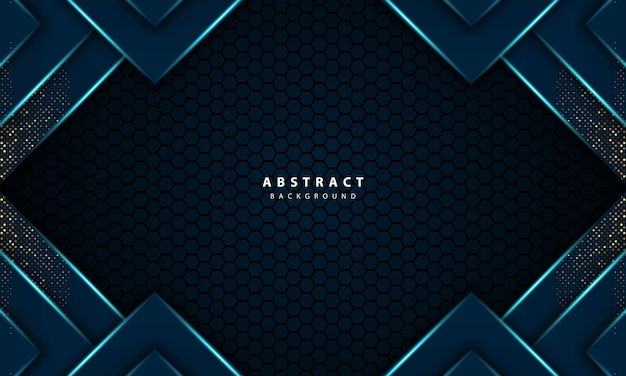 3d abstract light blue hexagon vector illustration of luxury background