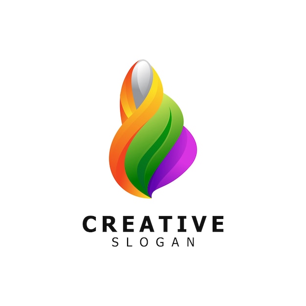 3d abstract logo design